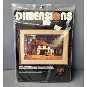 Vintage 1986 Dimensions Sunlit Barnyard Crewel Embroidery Craft Kit #1314 Sealed